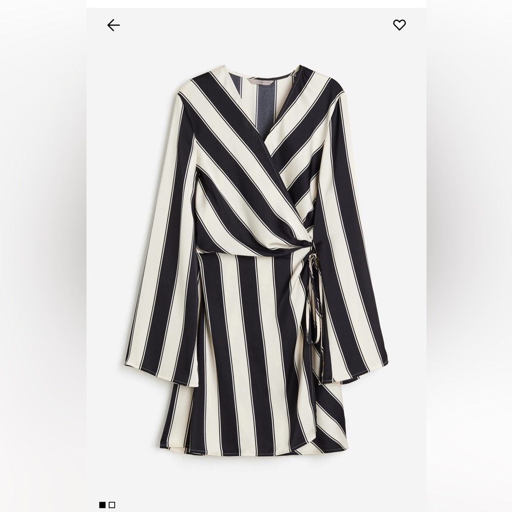 H&M satin wrap dress- XS (NWT)